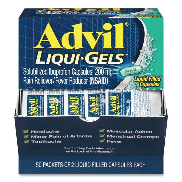 Advil Liqui-Gels, Two-Pack, PK50 BXAVLQG50BX